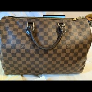 Louis Vuitton Speedy 35 Bandouliere Damier Ebene